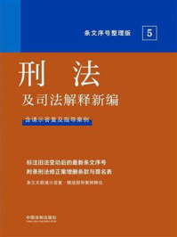 《刑法及司法解释新编(条文序号整理版)》-中国法制出版社