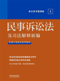 《民事诉讼法及司法解释新编(条文序号整理版)》-中国法制出版社