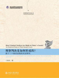 《刑事判决是如何形成的?——基于三个基层法院的实证研究 (刑事程序法论丛)》-兰荣杰